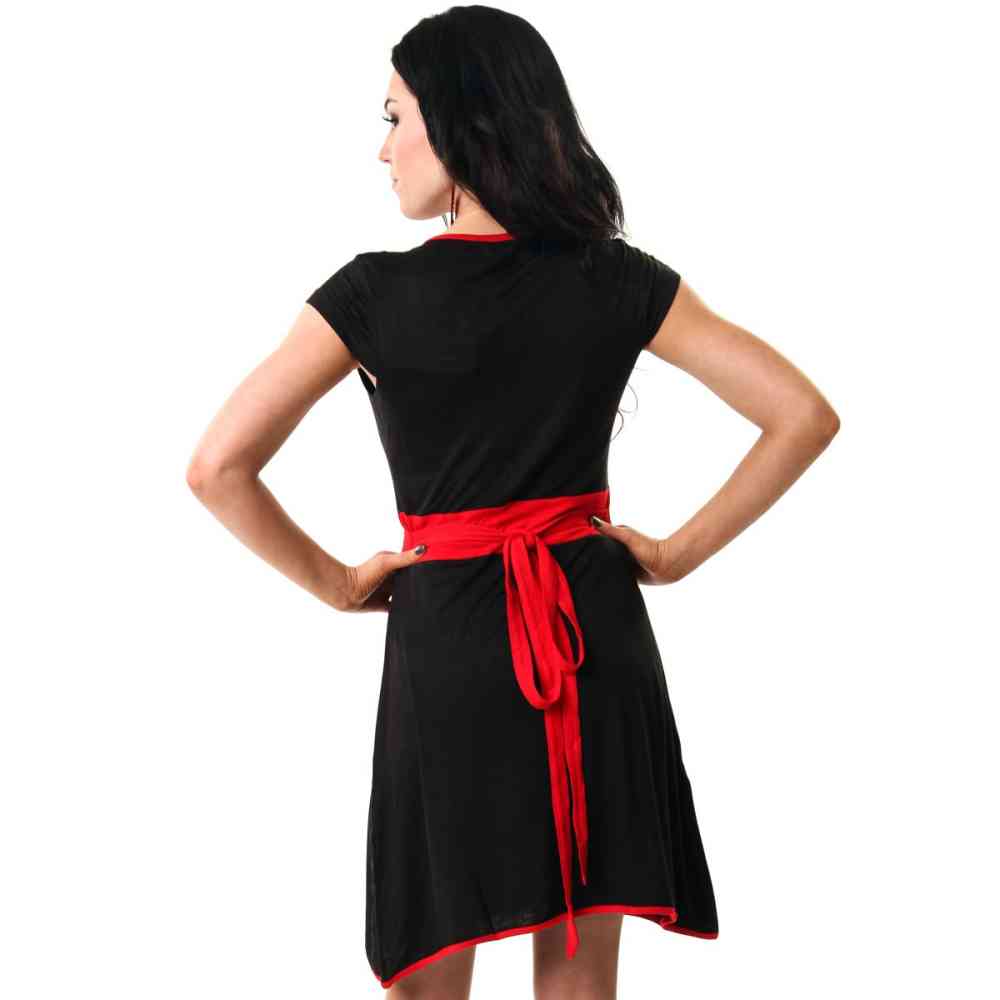Innocent Lifestyle - HANA Robe courte - Noir/Rouge